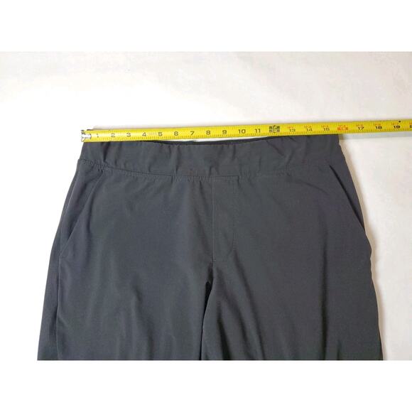 Athleta Womens 8 Brooklyn Pants Black Straight Leg Elastic Waist Pockets Active - Picture 9 of 13
